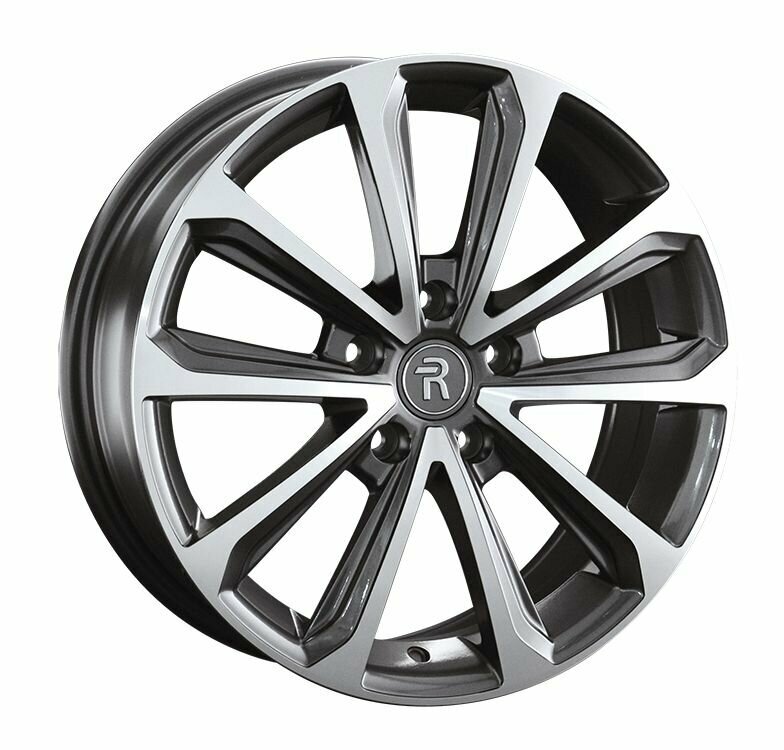 Колесный диск Replay HV66 18x8" PCD5x114,3 ET37 D66,6темно-серый глянцевый с полированными лучами