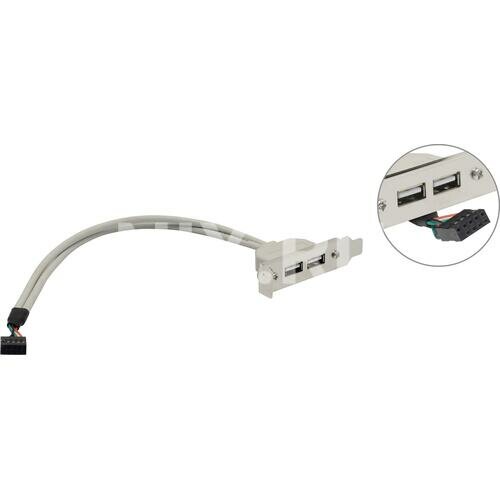 Планка портов USB 2.0 10pin -> 2x A Espada EBRT-2USB2LOW