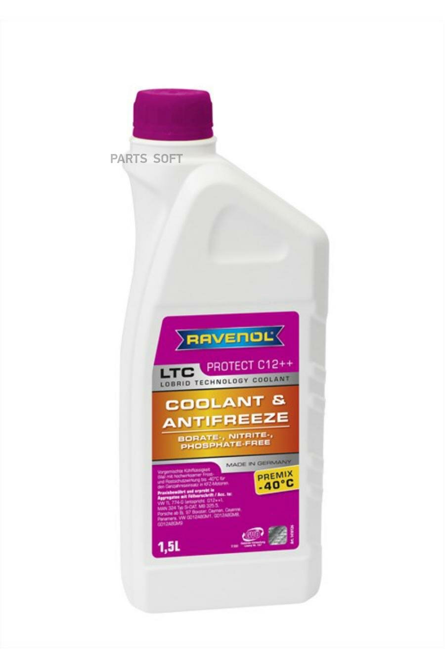 RAVENOL 4014835756113 Антифриз готовый к прим. иа LTC Lobrid Technology Coolant Premix -40° C12++(1 5)