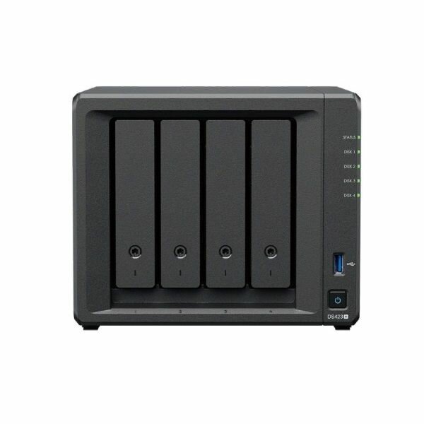 Система хранения данных Synology QC2,0GhzCPU/2GB(upto6)/RAID0,1,10,5,6/up to 4HDDs SATA(3,5' or 2,5')/2xUSB3.2/2GigEth/iSCSI/2xIPcam(up to 4