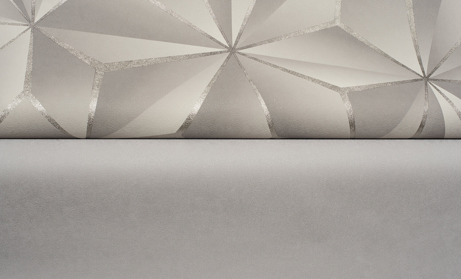 Обои Ateliero Kaleidoscope виниловые на флиз. основе гор.тиснения фон 1,06х10м светло- серый - фотография № 3