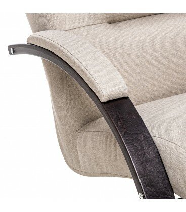Кресло-качалка Leset Милано, венге текстура, ткань рогожка, malmo 05 - фотография № 7
