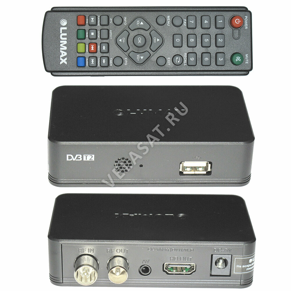 Lumax Приставка для цифрового ТВ LUMAX DV-1120 HD (DVB-T2, DVB-C)