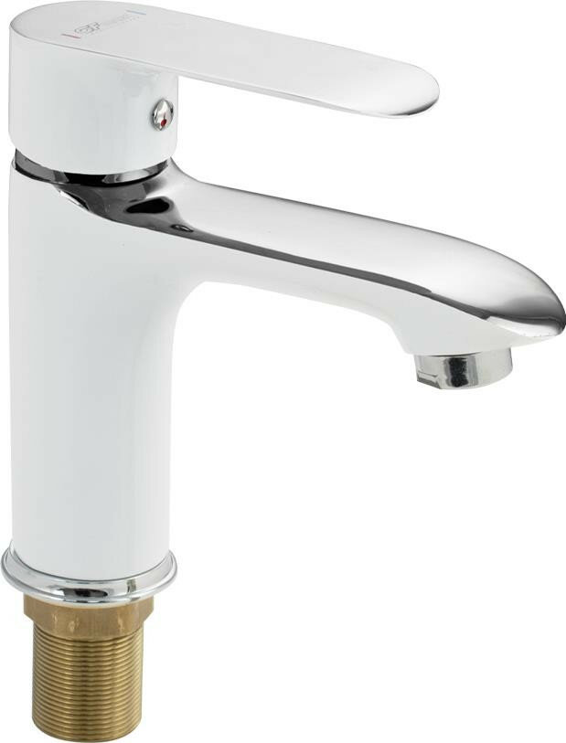 фото GFMARK 5230 Смеситель на раковину шаровый комбинированный с белой эмалью (Смеситель для раковины)