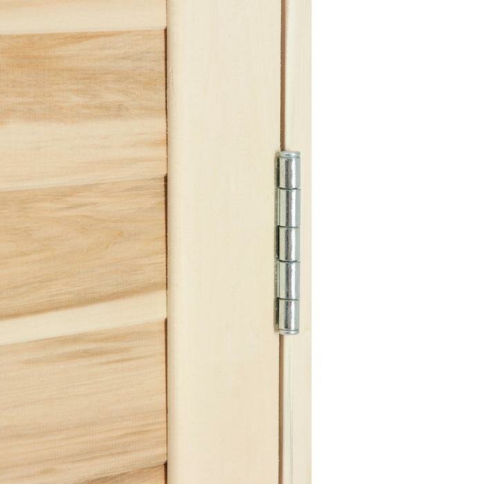 Дверь для бани и сауны из шпунтованной доски, липа Эконом 180х80 см - фотография № 4
