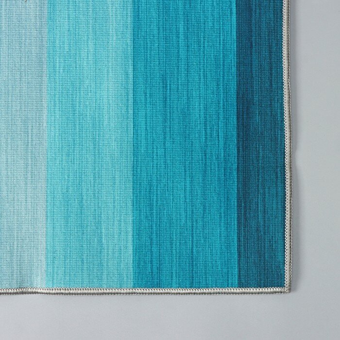 Коврик для ванной Доляна «Лазурный», 50×80 см, цвет синий - фотография № 2