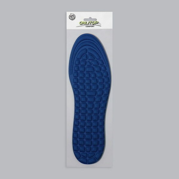 Стельки для обуви, универсальные, массажные, 41-46 р-р, пара, цвет синий - фотография № 5