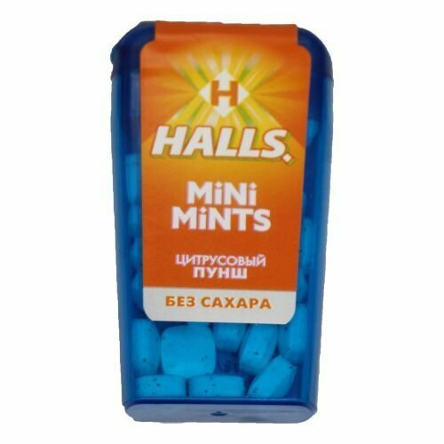 Драже Halls Mini Mints Цитрусовый пунш без сахара 12,5 г