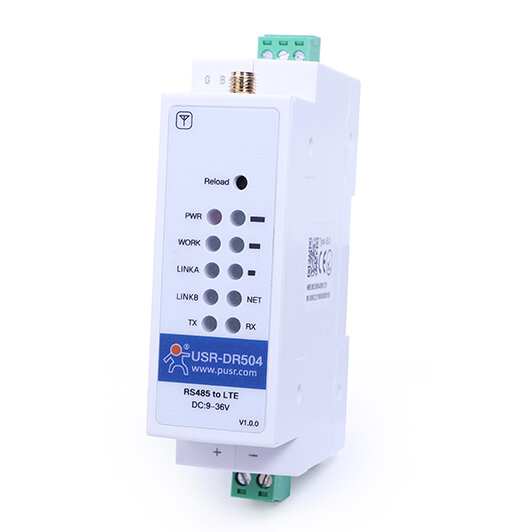 Промышленный 4G-модем USR IoT USR-DR504 LTE Cat4 RS485 на DIN-рейку