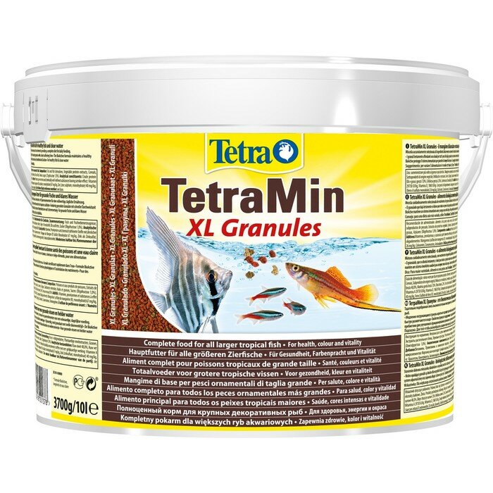 TETRA Корм TetraMin XL Granules для рыб, крупные гранулы, 10 л. - фотография № 1