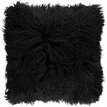 Подушка Natures Collection Tibetan Black мех тибетской козы 40x40, длина 10-15 см - изображение