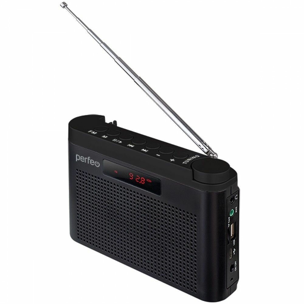 Perfeo радиоприемник цифровой Тайга FM+ PF_C4939 черный (i70bk) .