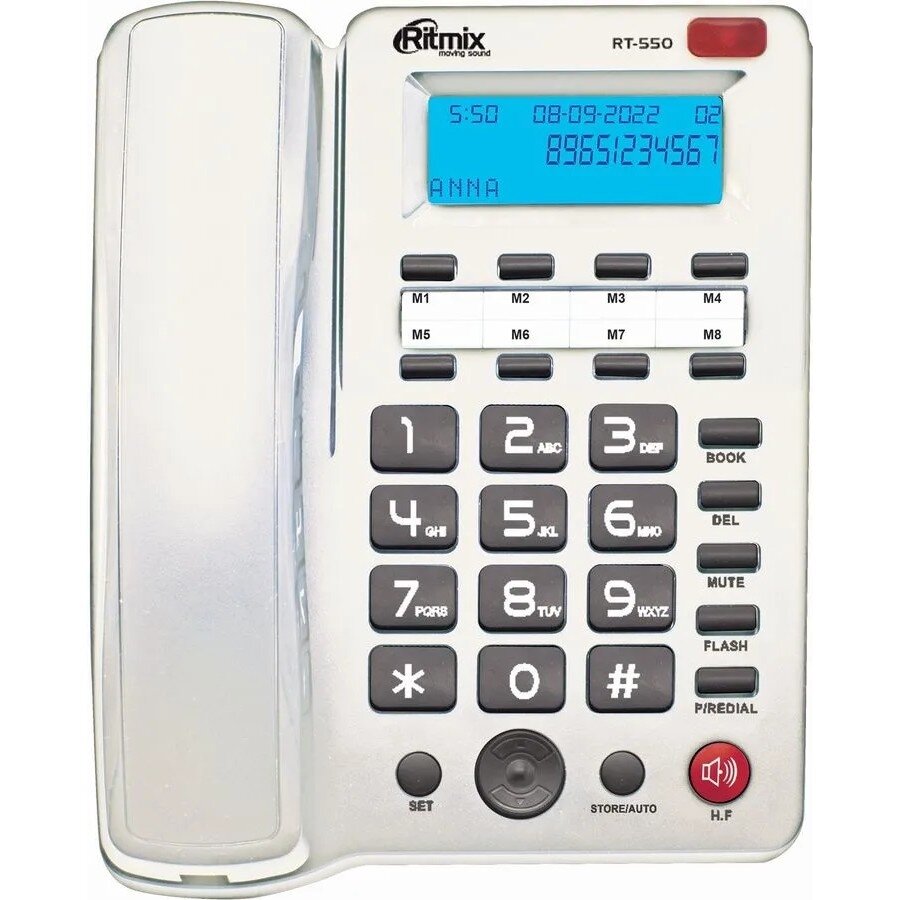 Ritmix Телефон RITMIX RT-550 White