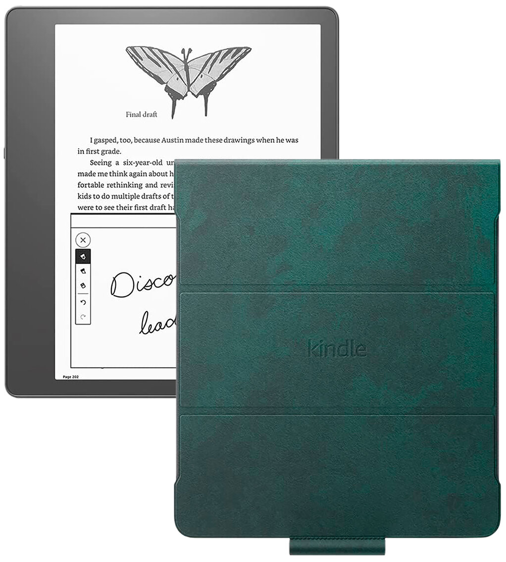 Электронная книга Amazon Kindle Scribe 32Gb + обложка Premium Emerald