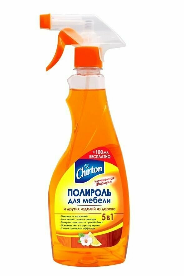 фото Chirton полироль для чистки и антистатической обработки мебели 500 мл/