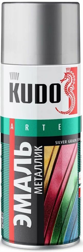 Краска KUDO универсальная металлик Silver grain finish