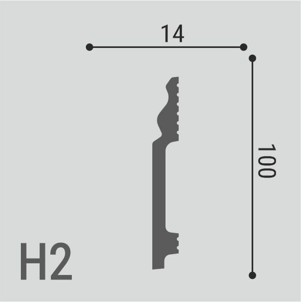 Плинтус напольный ударопрочный Н2 100х13x2000 мм - фотография № 2