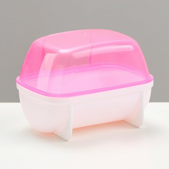Туалет для грызунов Пижон 10,2х7,2х7,2 см, 38 г, розовый (RJ119pink) - фотография № 3