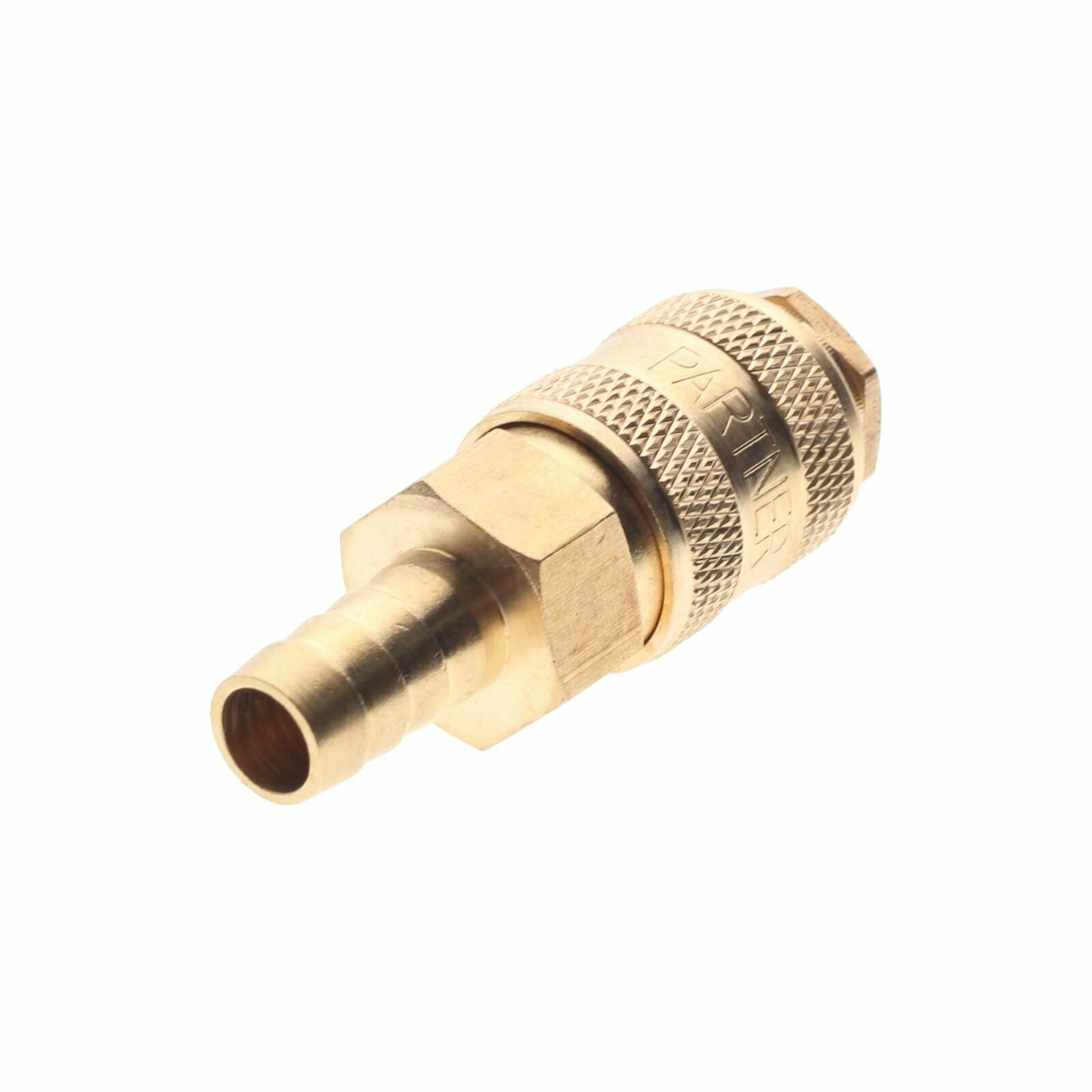 фото Быстроразъем пневматический с клапаном елочка 10мм латунь эврика