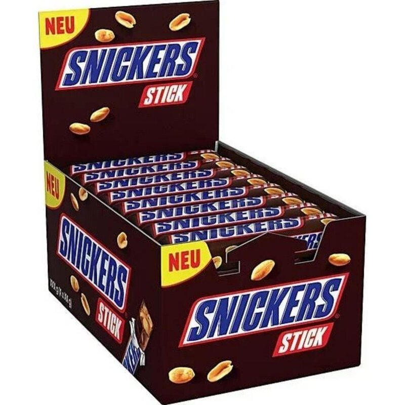 Шоколадный батончик Snickers Stick, 32штx20г - фотография № 1