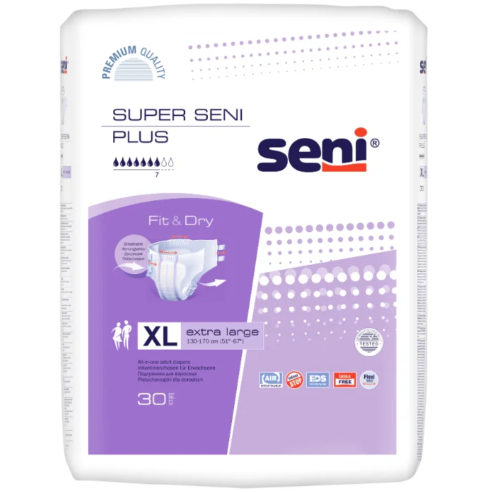 Seni Super Plus подгузники р.XL №30 (7 капель)