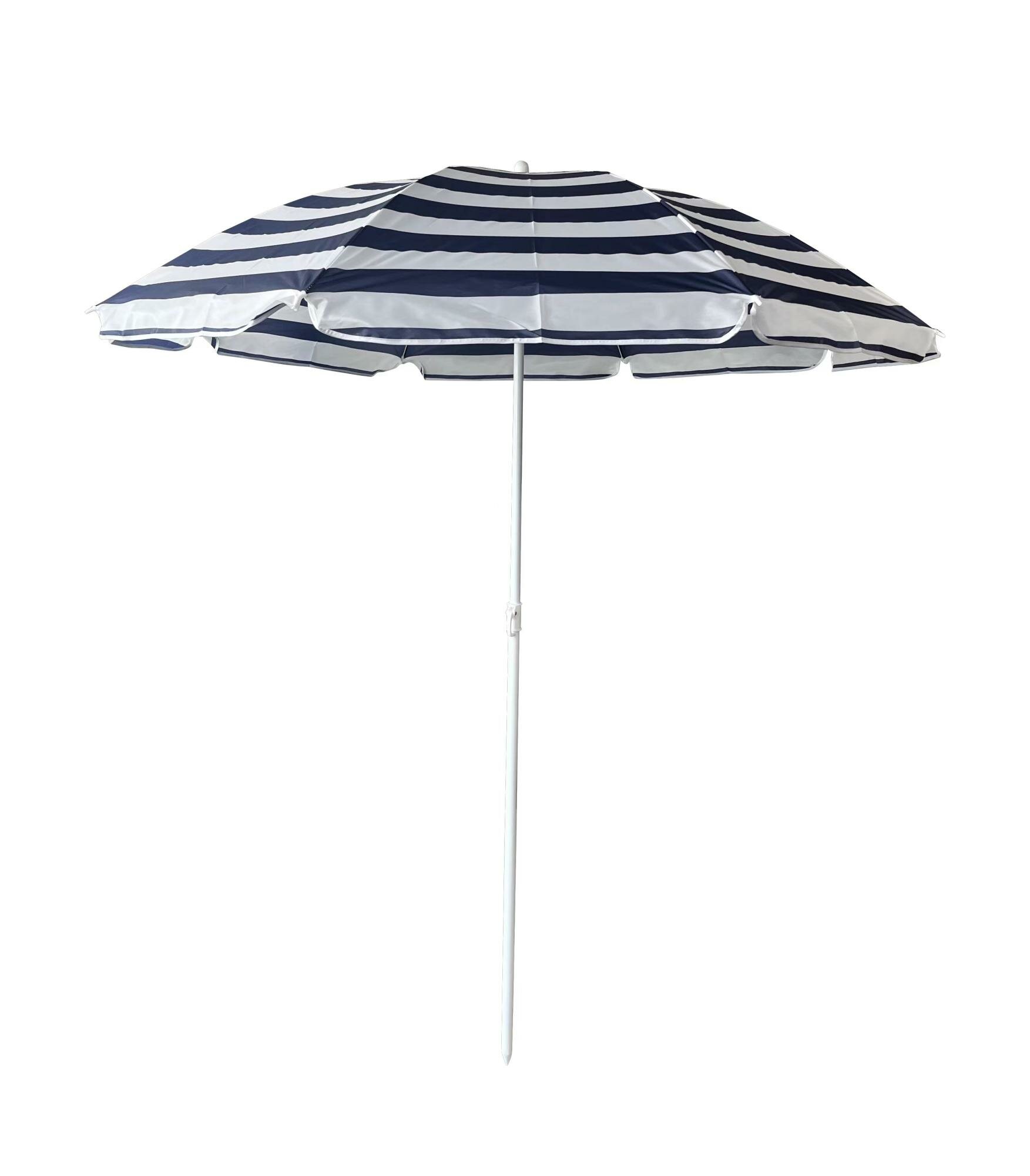 Зонт 16м бело-синяя полоска 2 части арт.WRU049/2 
