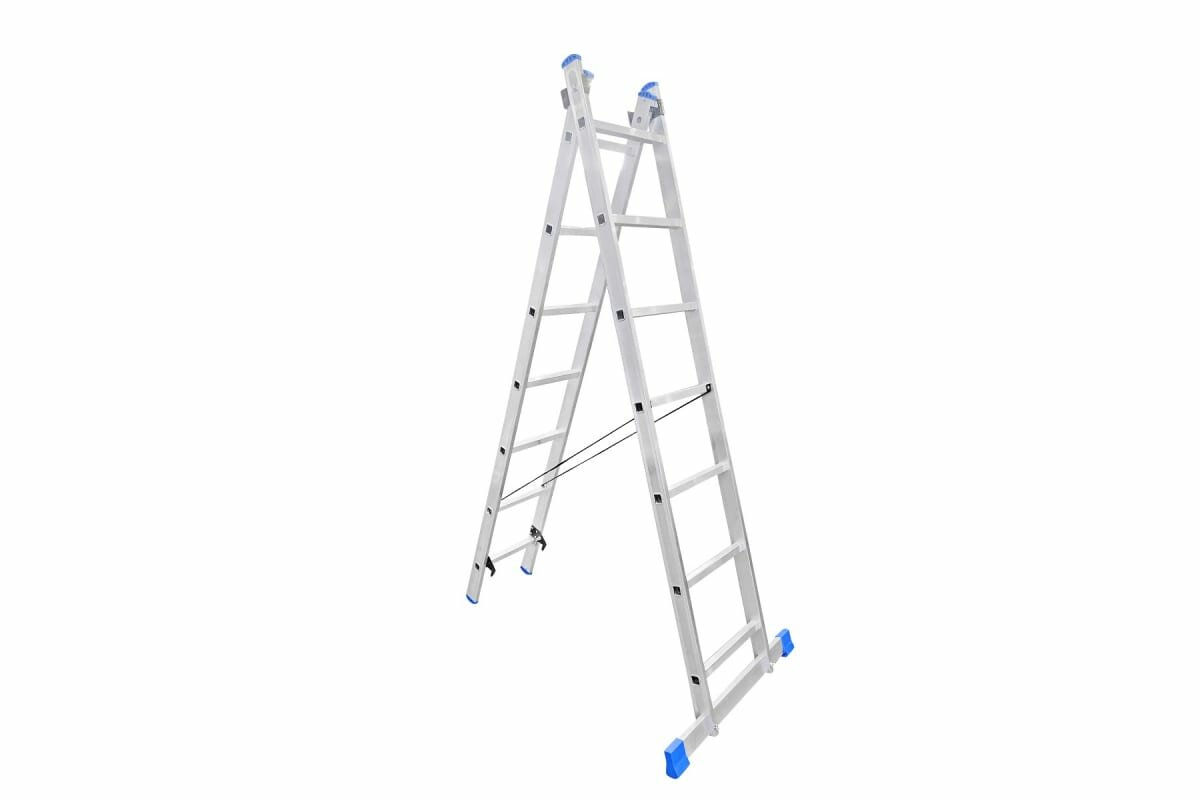 Алюминиевая двухсекционная лестница LadderBel 7 ступеней LS207