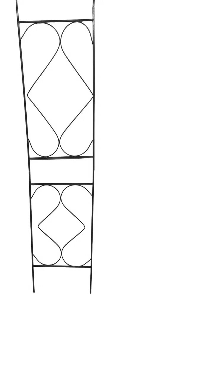 Арка садовая металлическая для растений (для сада) Ромб-3 разборная бронза, 240х110х40см., труба d=10 - фотография № 2