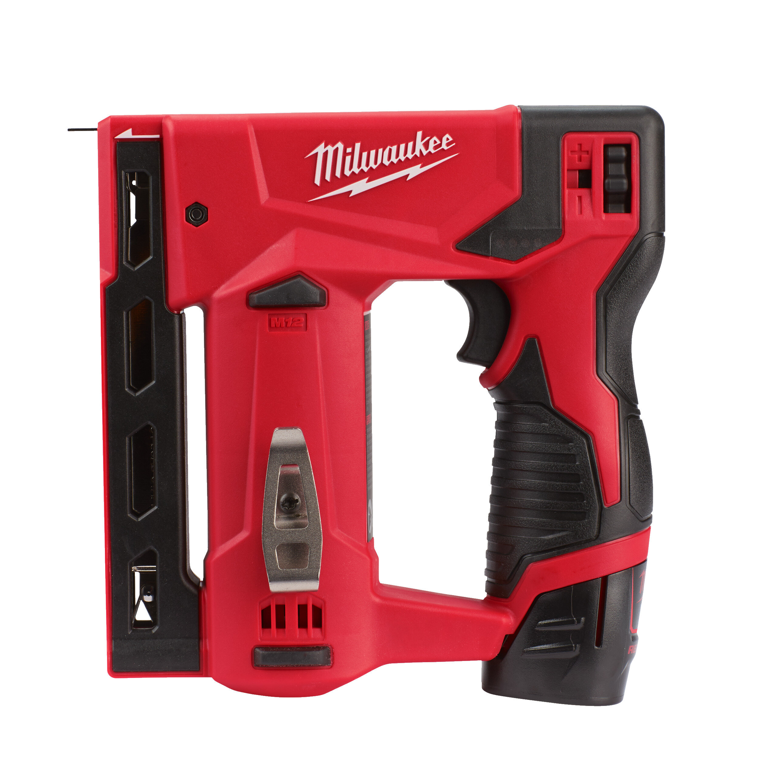 Аккумуляторный скобозабиватель Milwaukee M12 BST-202X (Li-Ion2Ач)