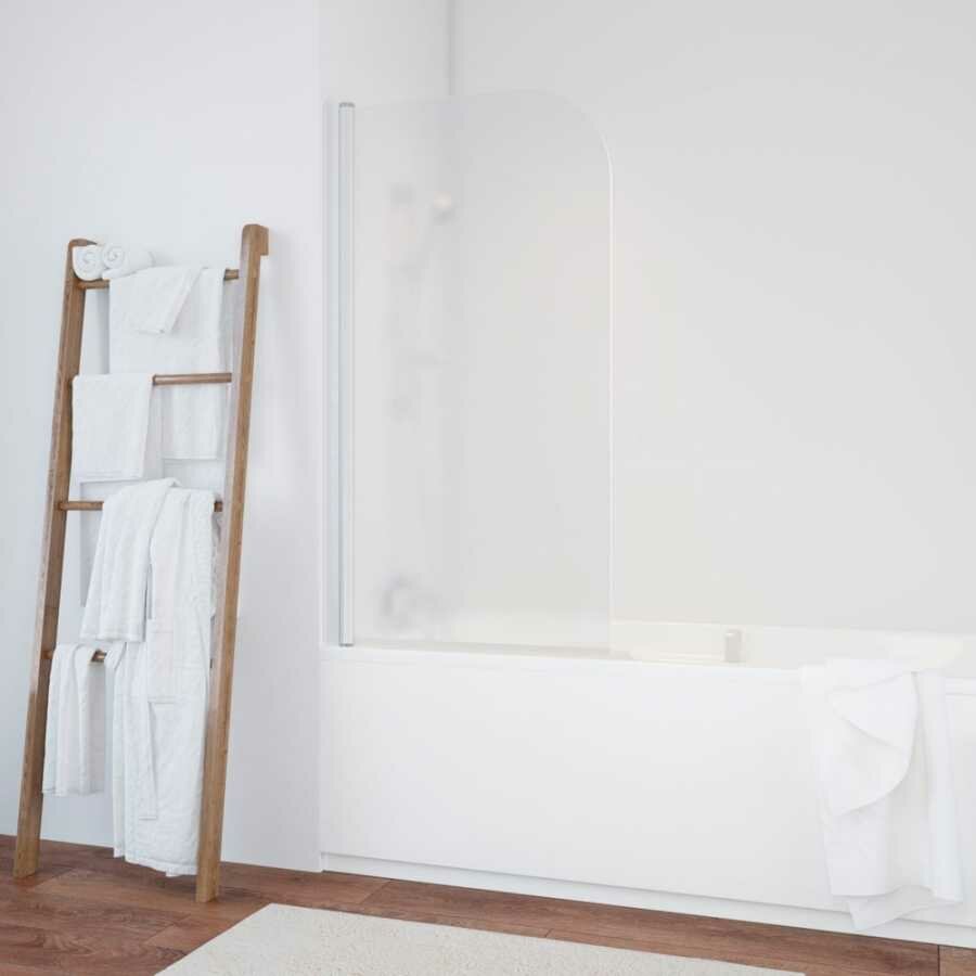 Шторка на ванну Vegas Glass EV 0075 01 10 L профиль белый, стекло сатин - фото №2