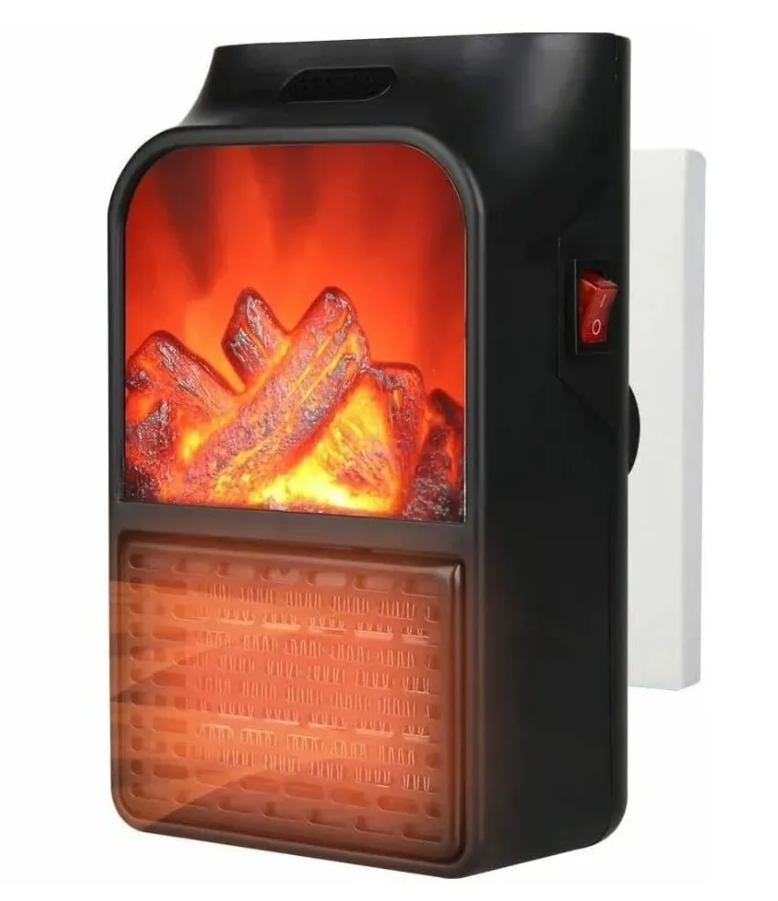 Портативный обогреватель с LCD-дисплеем камин Flame Heater 1000 Вт