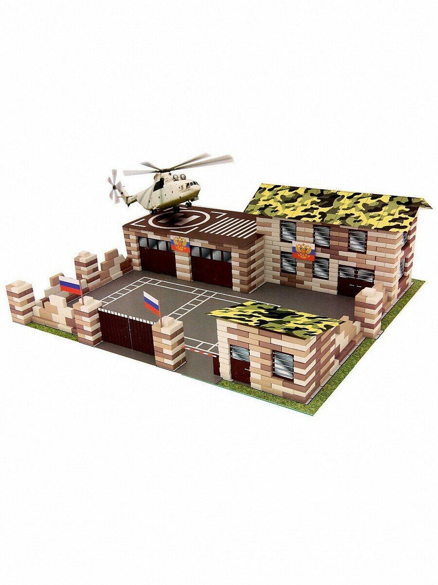 Конструктор Brick Style 1303 собери без клея Военная База, 800 деталей