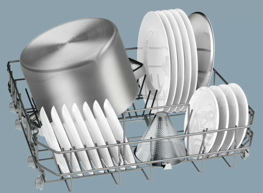 Встраиваемая посудомоечная машина Siemens/ загрузка на 13 комплектов посуды, электронное управление, 5 программ, 59.8x55x81.5 см, черный цвет, сушка: - фотография № 7