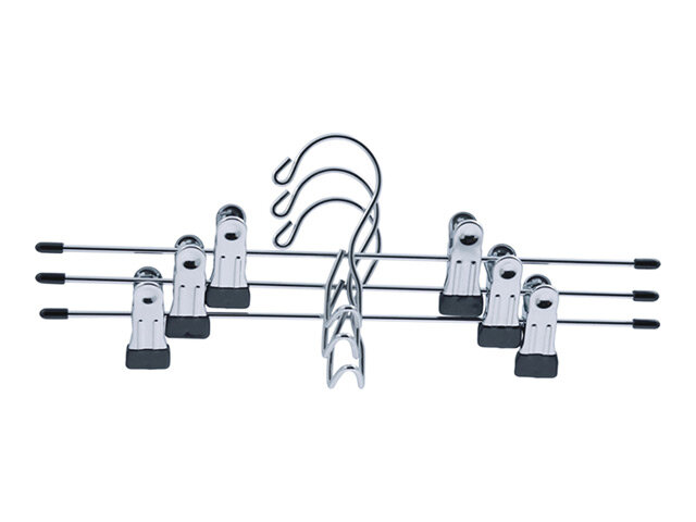 фото набор вешалок 3 шт, для юбок, металл/хром, 31 см