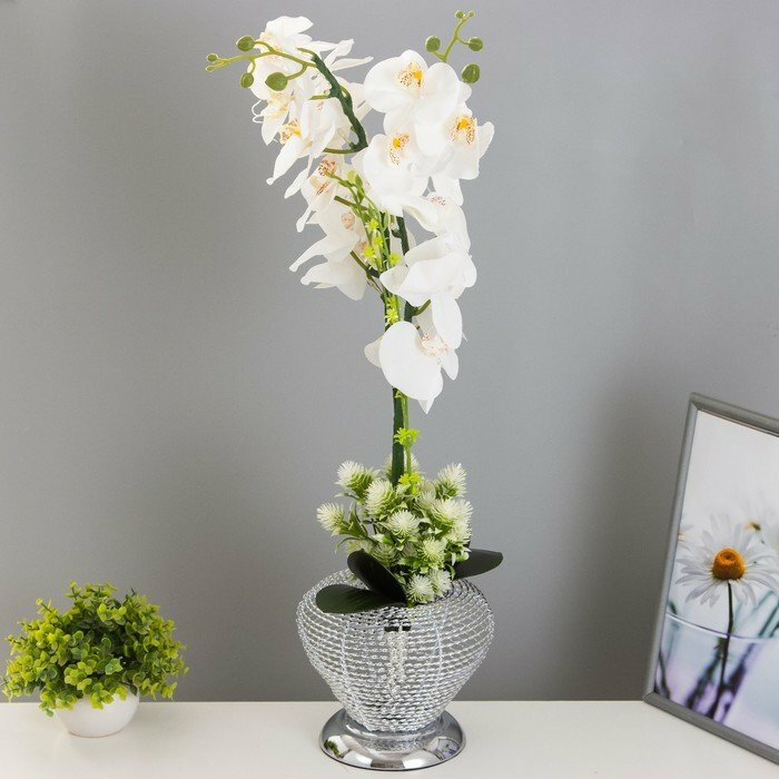 Ночник "Орхидея" 18хLED 4000К белый 20х20х60см - фотография № 1