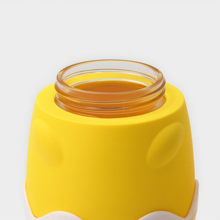 Бутылка для воды в силиконовом чехле «Цыплёнок» 290 мл, цвет жёлтый - фотография № 4