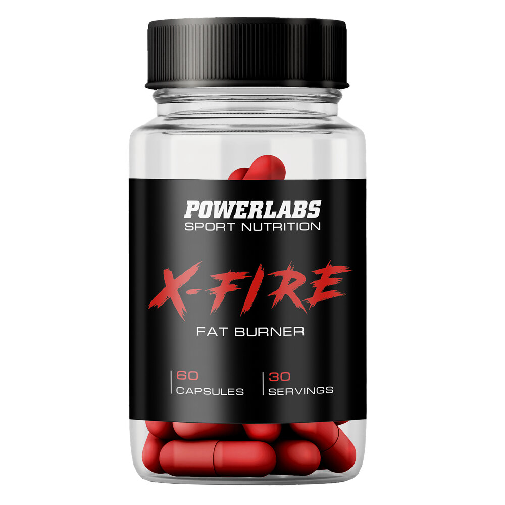 PowerLabs X-Fire Жиросжигатель для похудения 60 капсул