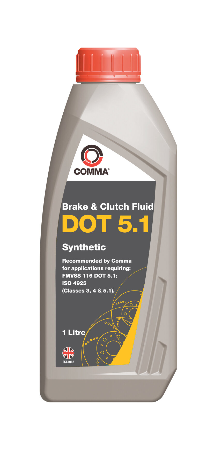 Тормозная жидкость COMMA DOT 5.1 BRAKE FLUID 1л