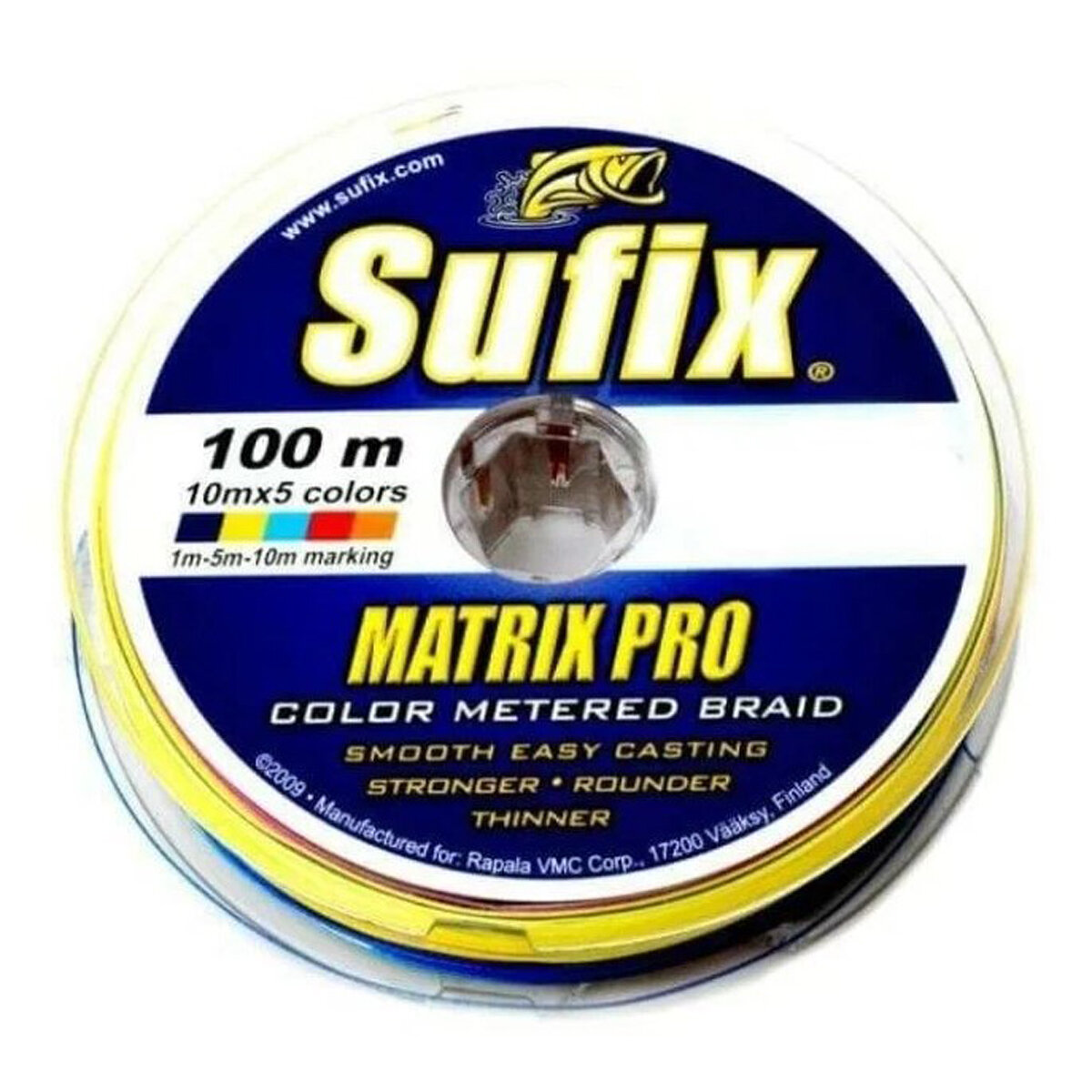 Леска плетеная SUFIX Matrix Pro разноцвет. 100м 0.35мм 36кг