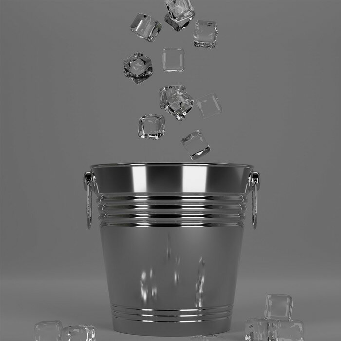 Ведро для льда из нержавеющей стали «Айс», 5 л, 22×22 см, цвет хромированный - фотография № 6