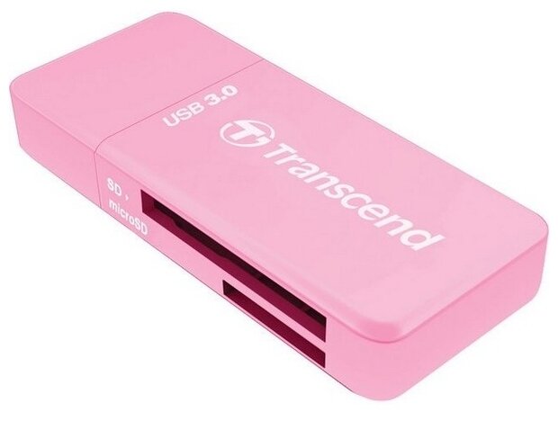 Картридер Transcend Картридер microSD/SD Transcend TS-RDF5R, внешн., розовый (USB3.0) (ret)