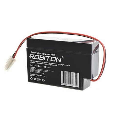 Аккумуляторная батарея ROBITON VRLA 12-0.8 12В 0.8 А·ч