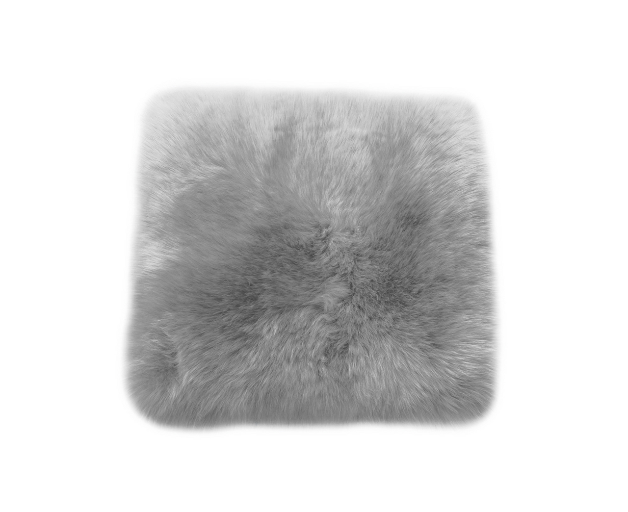 фото Tarrington House Подушка для мебели серая из меха овцы, 35 x 35см