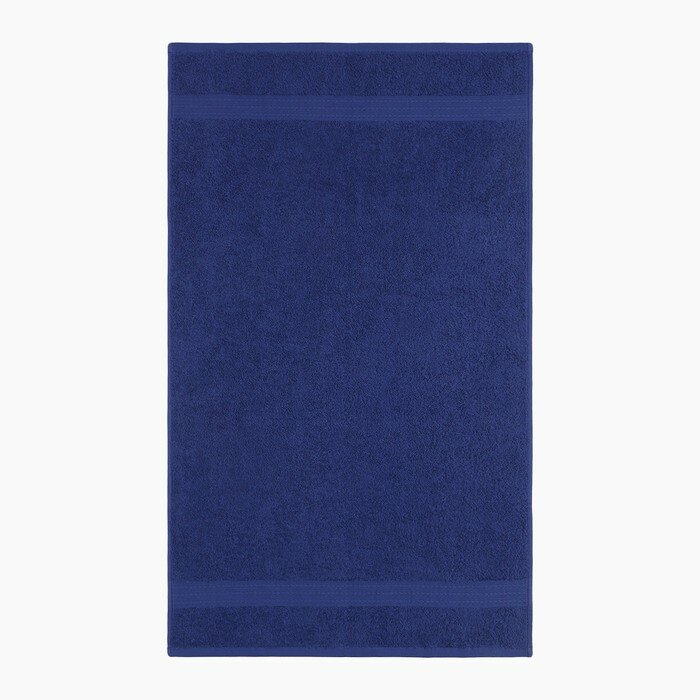 Полотенце махровое 50х90 см, т-синий, 440 г/м2, хлопок 100% - фотография № 2