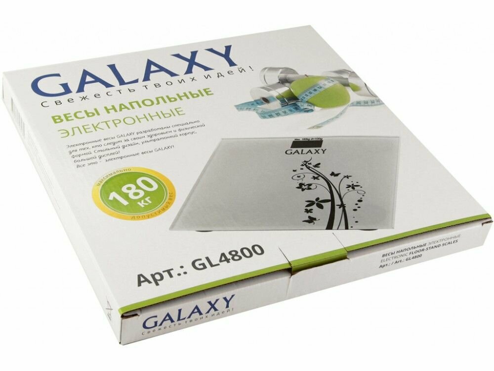 Весы напольные электронные Galaxy GL 4800. Мах. вес 180кг. CR2032 (в комплекте) - фотография № 5