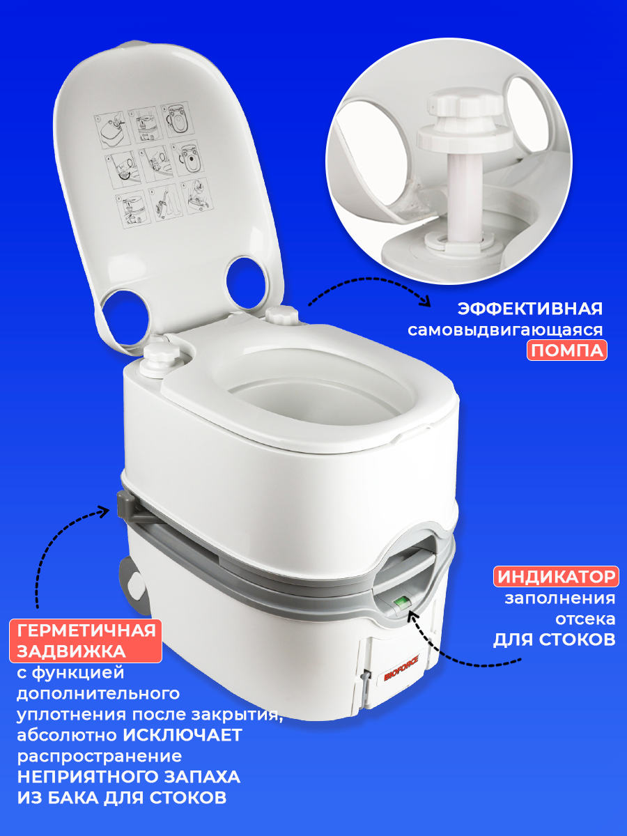 Биотуалет для дома и дачи BIOFORCE Compact Lux WC 14-20 - фотография № 2