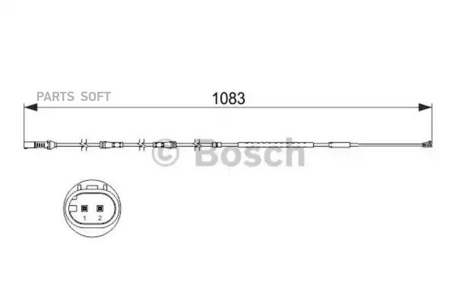 датчик износа торм.колодок пер.[1083 mm]