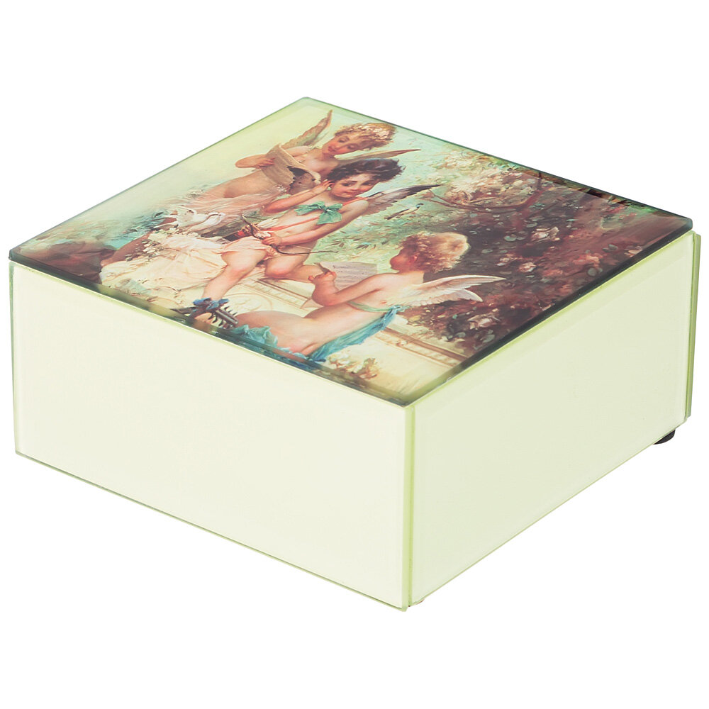 фото Шкатулка Lefard Арт 12х12х6см, мдф, стекло