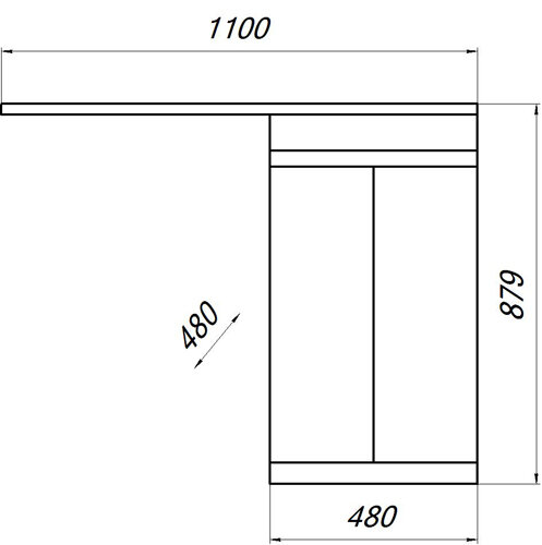 Тумба под раковину "Я мебель" Модерн 480 белый (Даллас 1100), 48х48х85.8 см. - фотография № 4