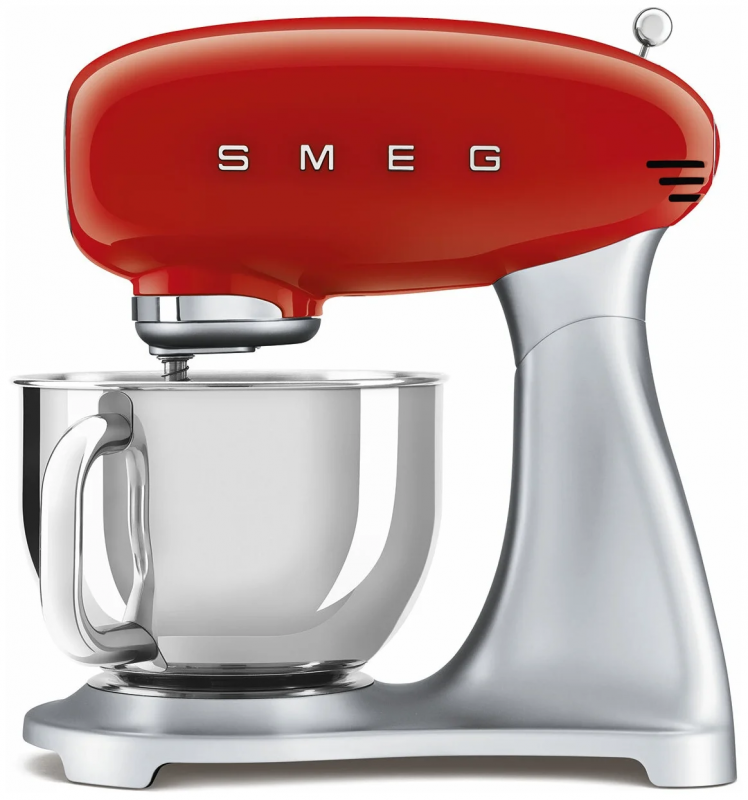 Планетарный миксер Smeg SMF02RDEU, красный/серебристый